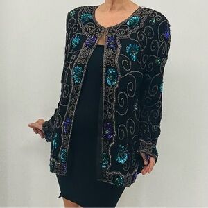Vintage 80’s Joseph LeBon Iconic Beaded Sequin Collector Item Evening Jacket NWT